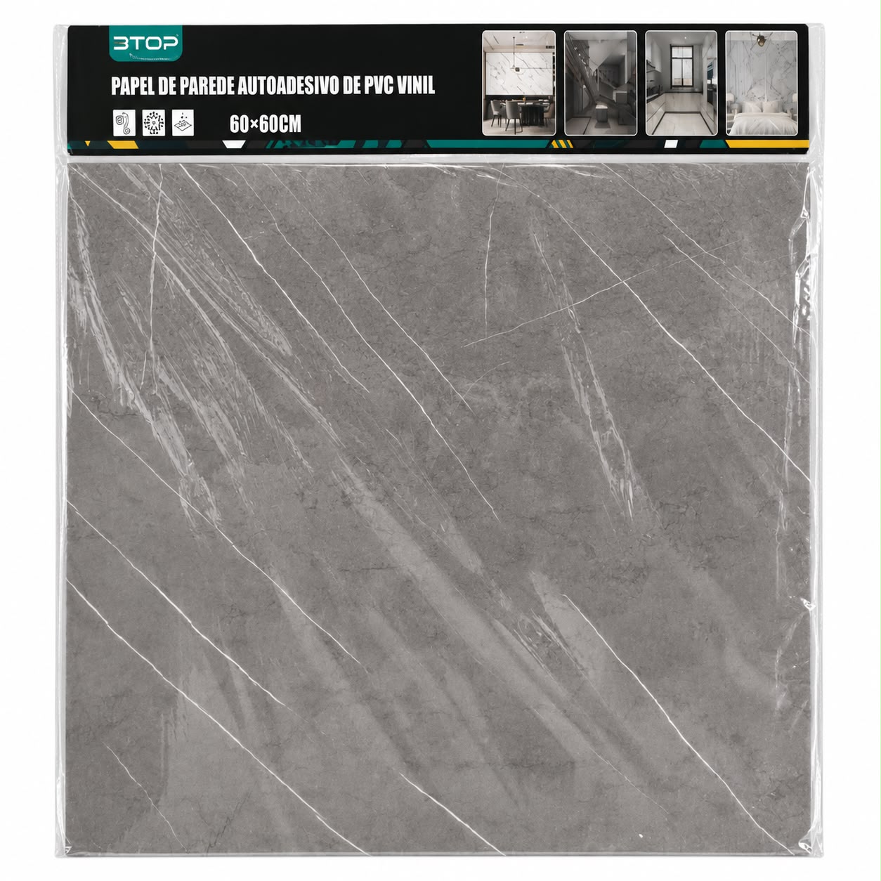Papel de Parede Adesivo PVC Vinil 3TOP 60x60cm