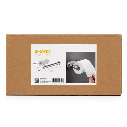 Porta Papel Higiênico B-MAX BM-F1327 Aço Inoxidável para Banheiro
