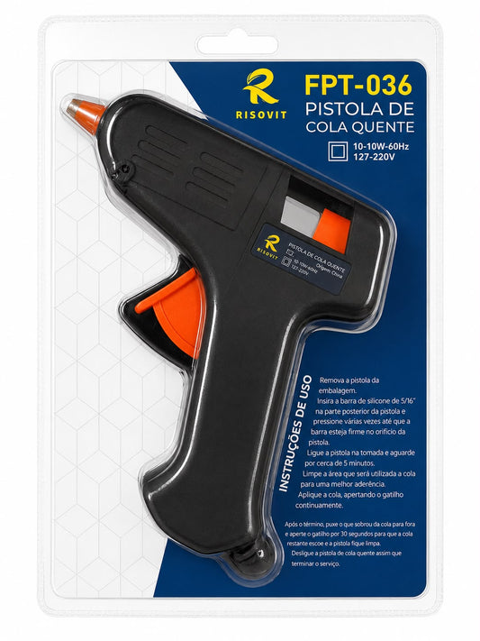 Pistola de Cola Quente Risovit FPT-042 40W Bivolt 127V/220V