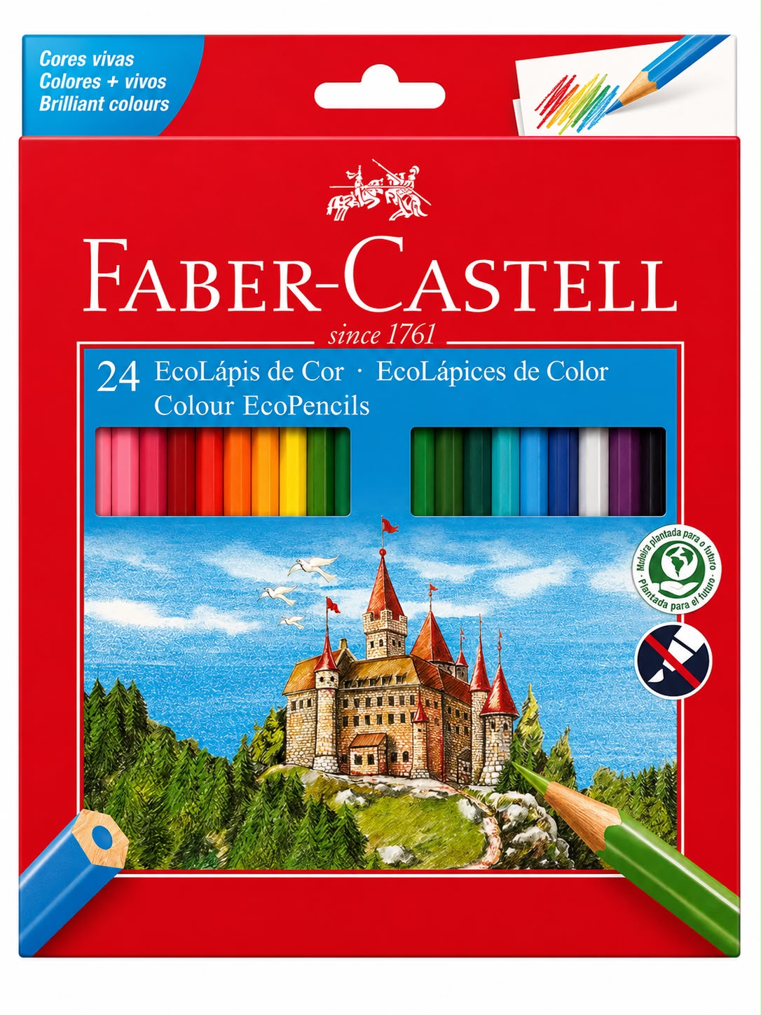 EcoLápis de Cor Faber-Castell 24 Cores Original