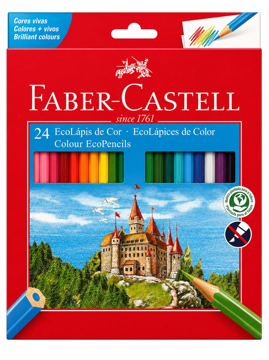 EcoLápis de Cor Faber-Castell 24 Cores Original