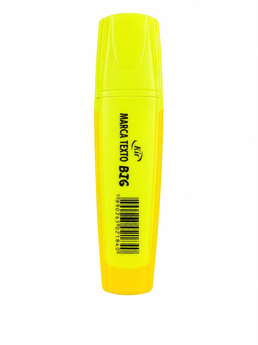 Marca Texto Kit BIG Amarelo Fluorescente para Destaque de Textos