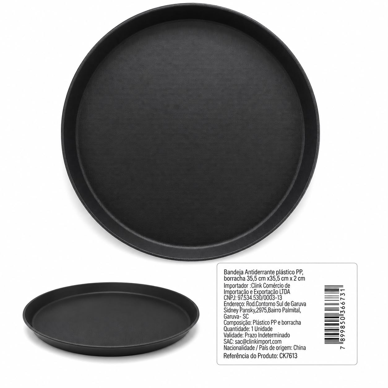 Bandeja Redonda Antiderrapante