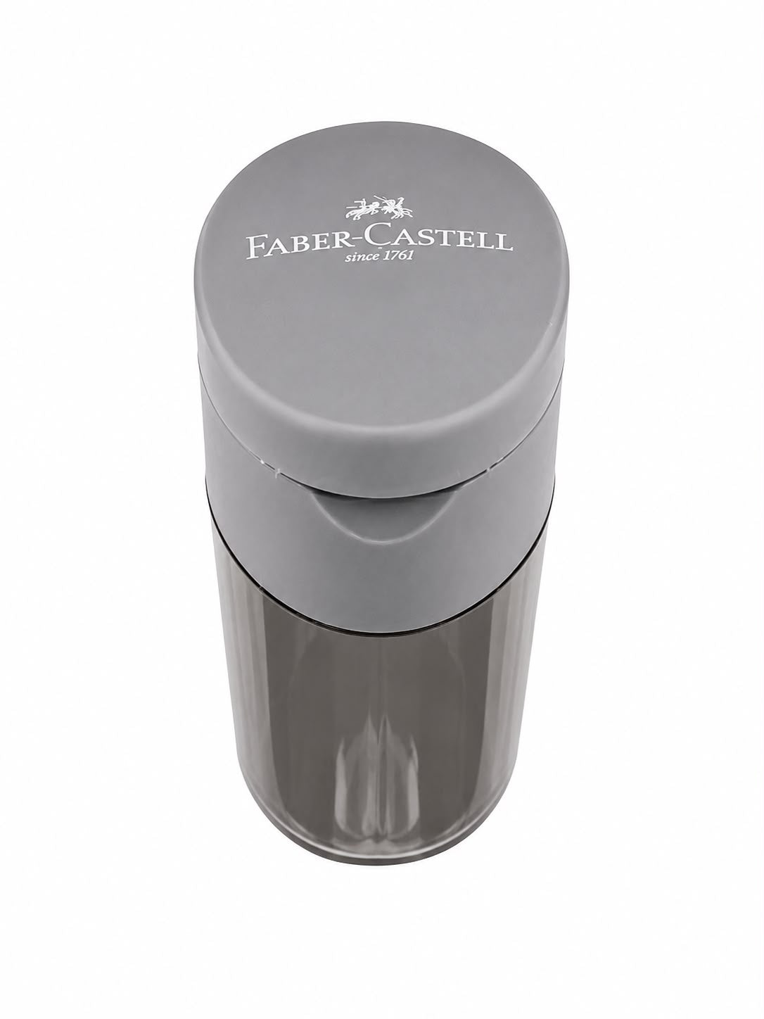 Apontador com Depósito Faber-Castell Sleeve Cinza