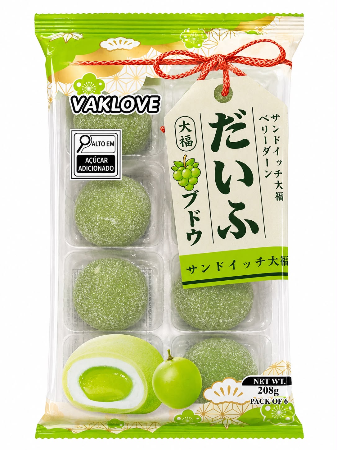 Mochi Recheado 208g com 6 Unidades