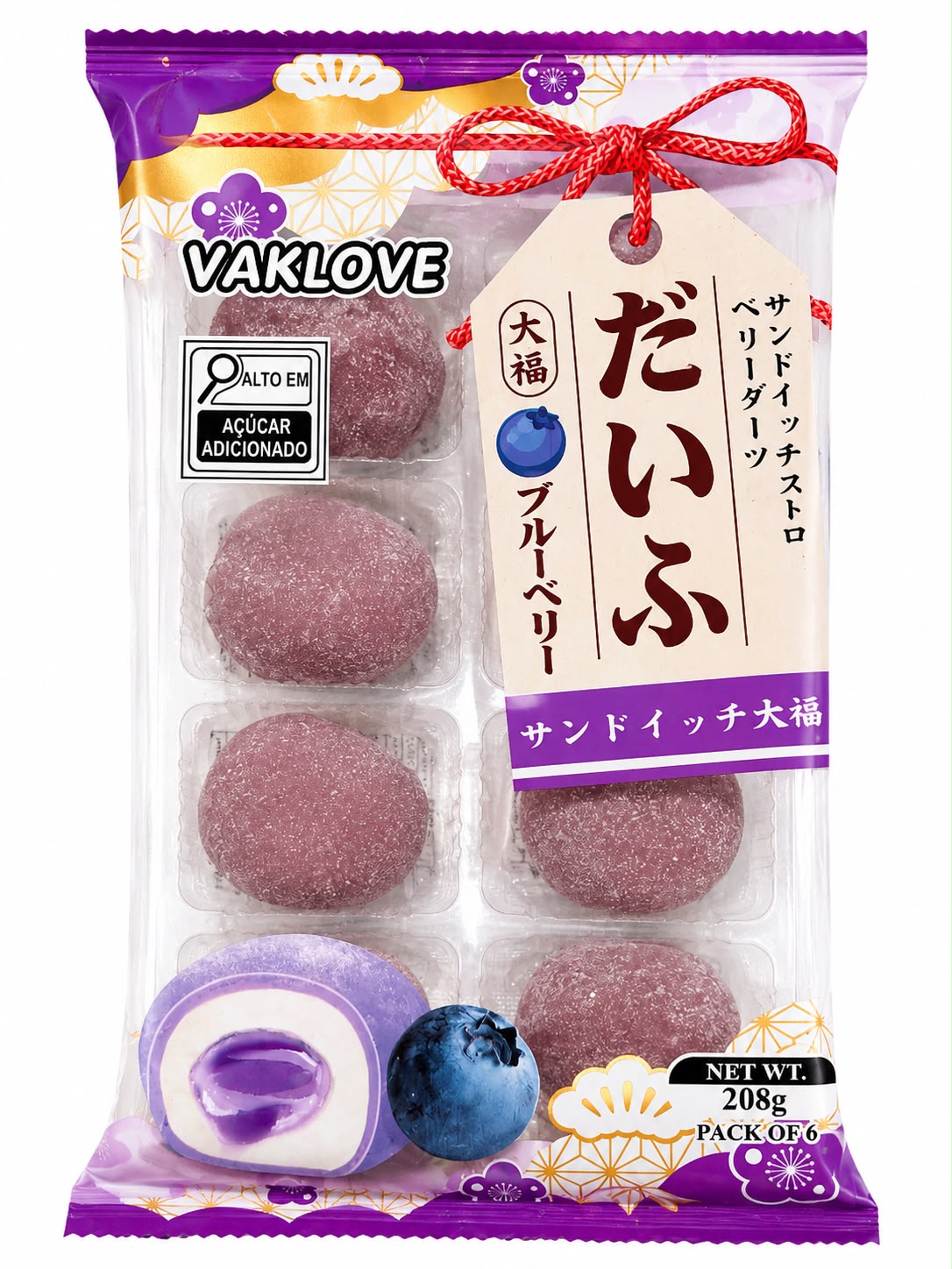 Mochi Recheado 208g com 6 Unidades
