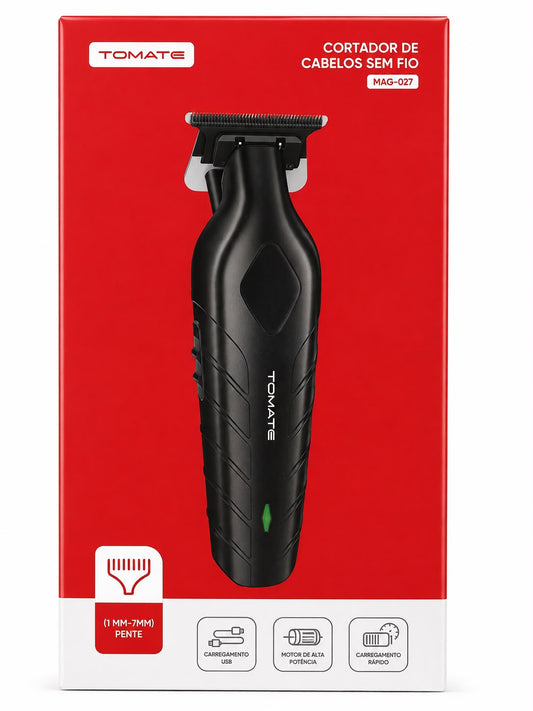 Aparador de Cabelos Sem Fio Tomate MAG-027 Recarregável USB Profissional