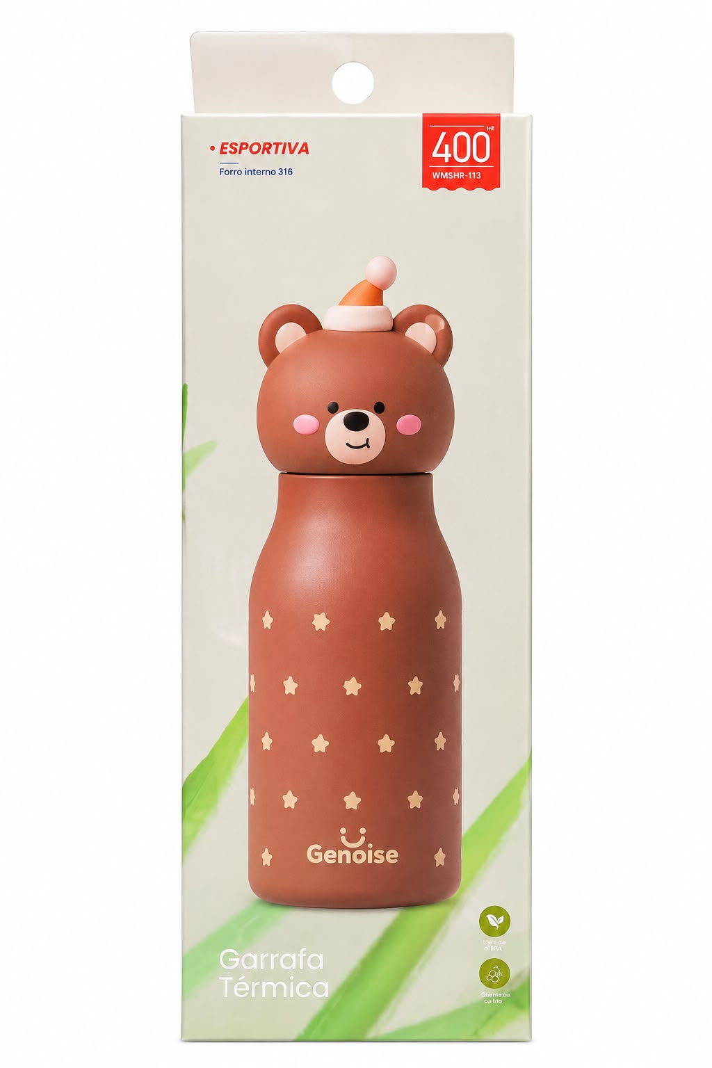 Garrafa Térmica Infantil Genoise 400ml com Forro Inox 316