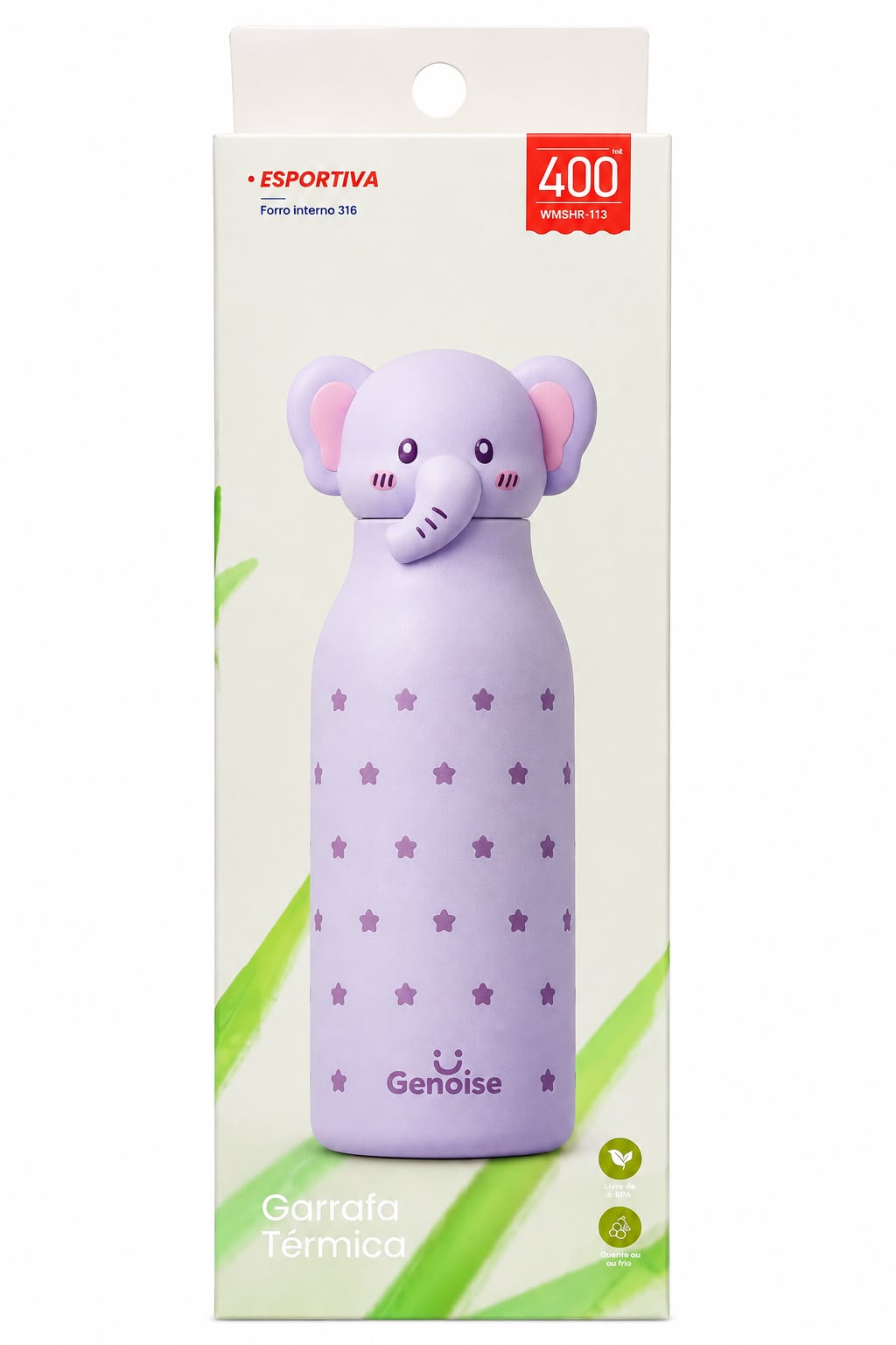 Garrafa Térmica Infantil Genoise 400ml com Forro Inox 316