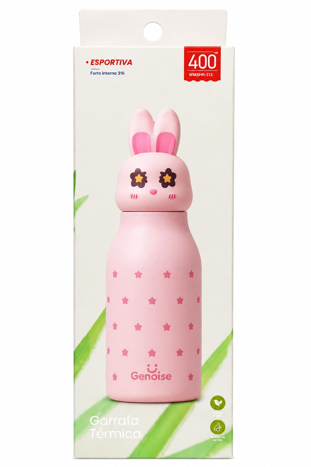Garrafa Térmica Infantil Genoise 400ml com Forro Inox 316