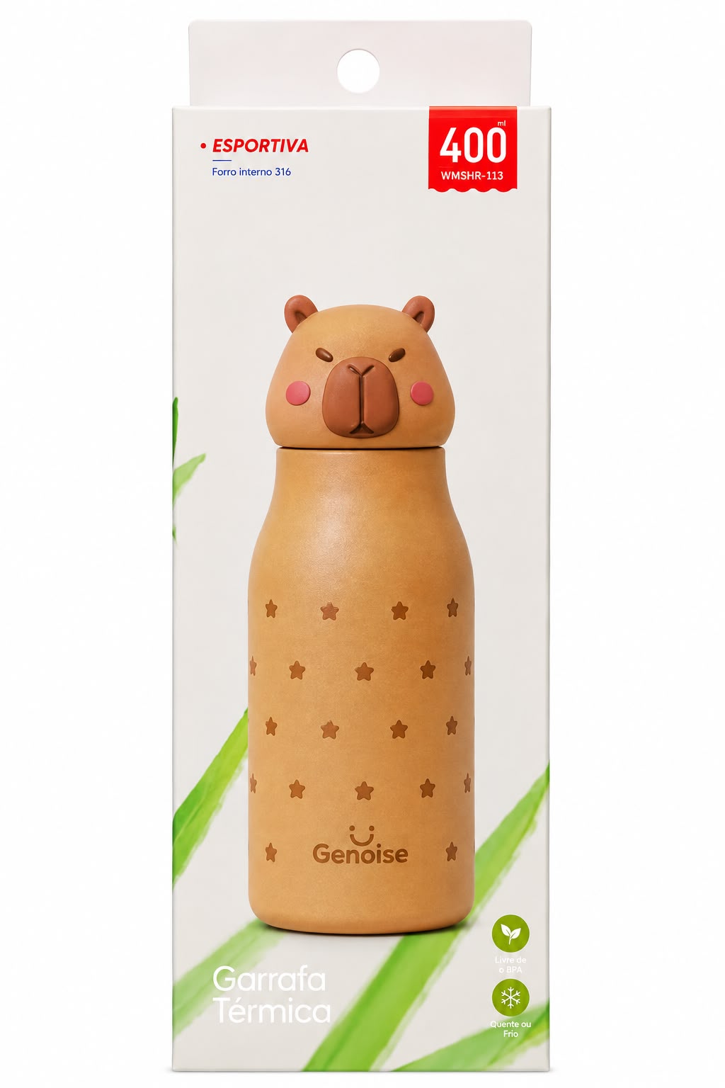 Garrafa Térmica Infantil Genoise 400ml com Forro Inox 316