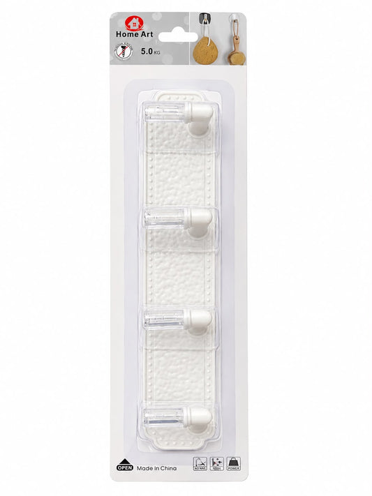 Kit com 4 Ganchos Adesivos Transparentes Home Art 5kg para Parede