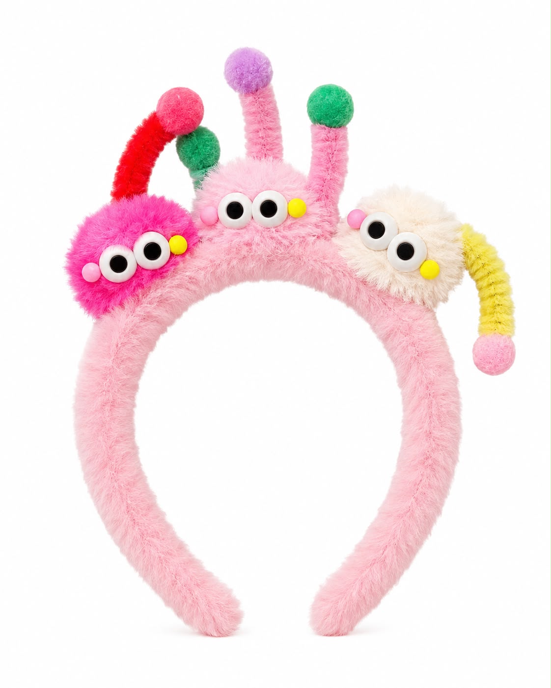 Tiara Infantil Peluciada com Personagens Divertidos Coloridos