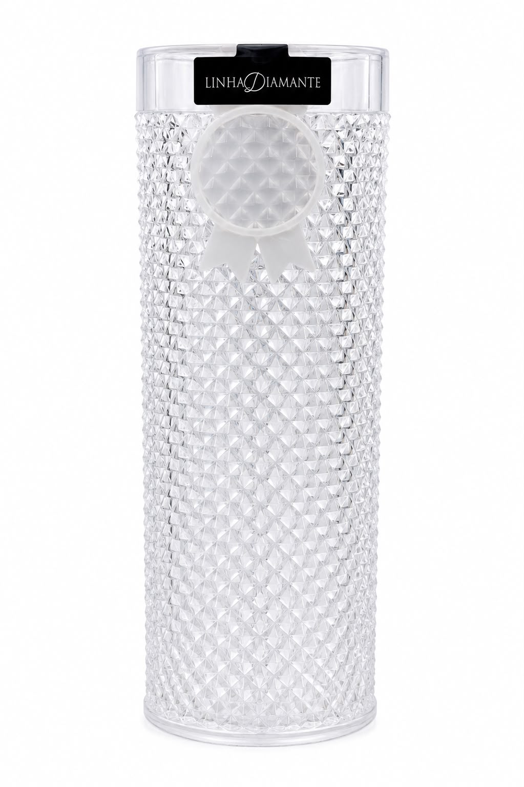 Vaso Decorativo em Acrílico Transparente Linha Diamante