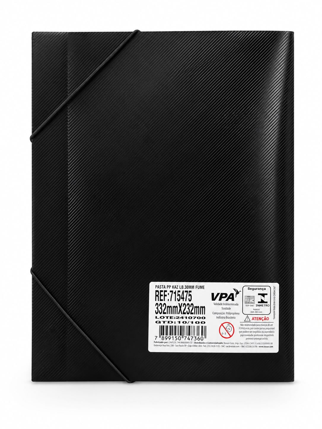 Pasta Ofício com Elástico DAC 504PP-FM 332x232mm Polipropileno 4,0mm